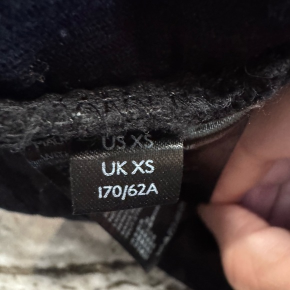 Urban Outfitters Harmony Corduroy Asymmetric Zip‎ Black Moto Skirt Xs - Picture 6 of 7